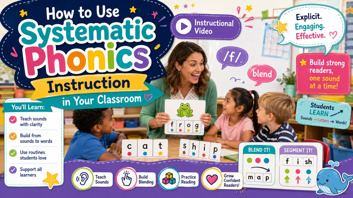 National Center on Improving Literacy video thumbnail for systematic phonics instruction.