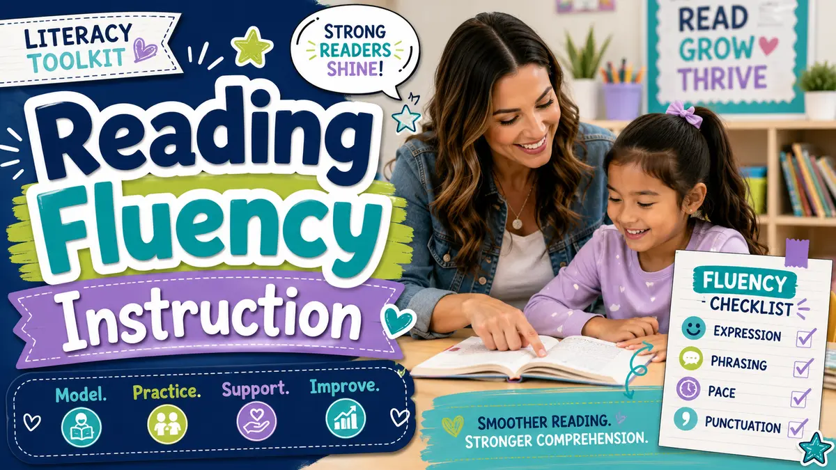 McGraw Hill video still showing a teacher supporting a student during oral reading.